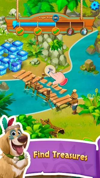 Island Adventure Jungle  Blast (Марбл Пазл)  [МОД Много денег] Screenshot 3