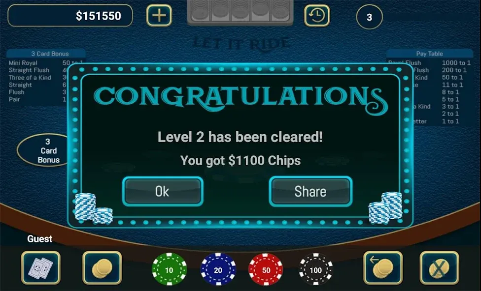 Let It Ride Poker  [МОД Unlimited Money] Screenshot 4