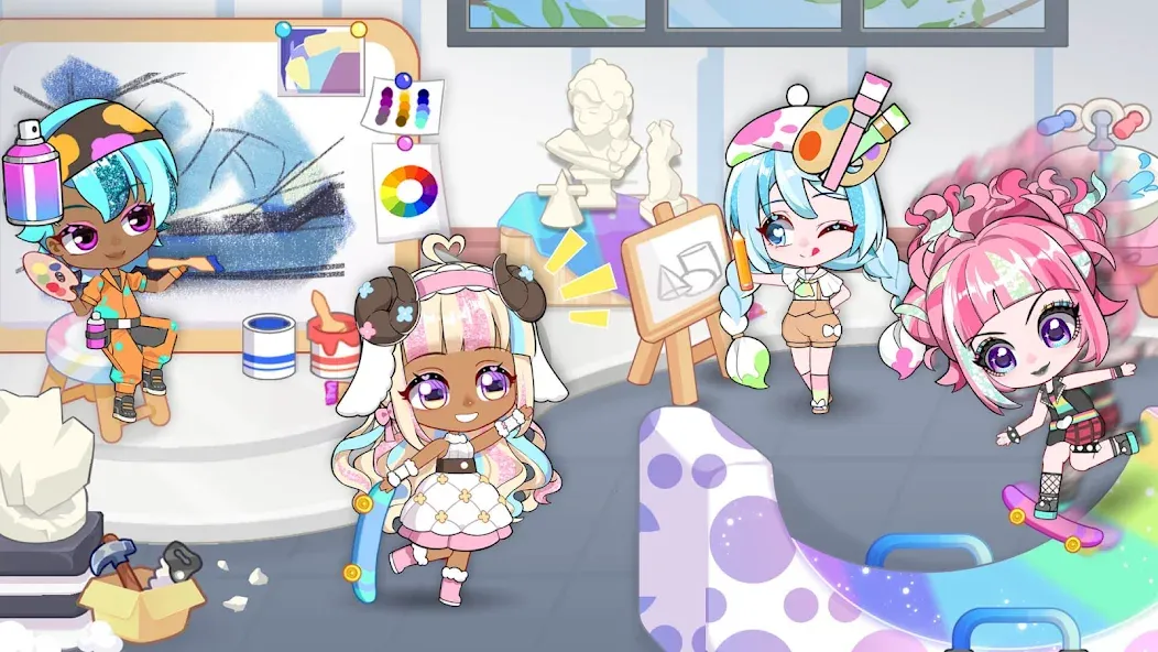 Chibi Doll: My School (Чиби Долл)  [МОД Бесконечные монеты] Screenshot 5