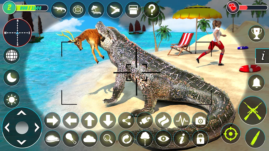 Crocodile Hunting Animal Games (Крокодил Охота Игры с животными)  [МОД Все открыто] Screenshot 1