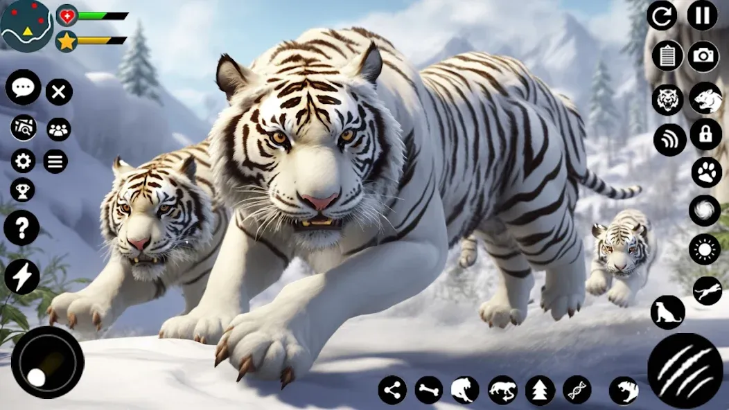 Arctic White Tiger Family Sim  [МОД Mega Pack] Screenshot 1