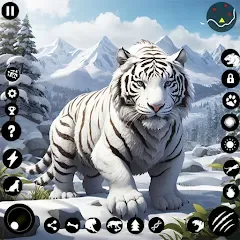 Скачать взломанную Arctic White Tiger Family Sim  [МОД Mega Pack] - последняя версия apk на Андроид