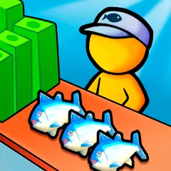 Взломанная My Fish Mart: Idle Tycoon Game (Мой рыбный магазин)  [МОД Все открыто] - последняя версия apk на Андроид