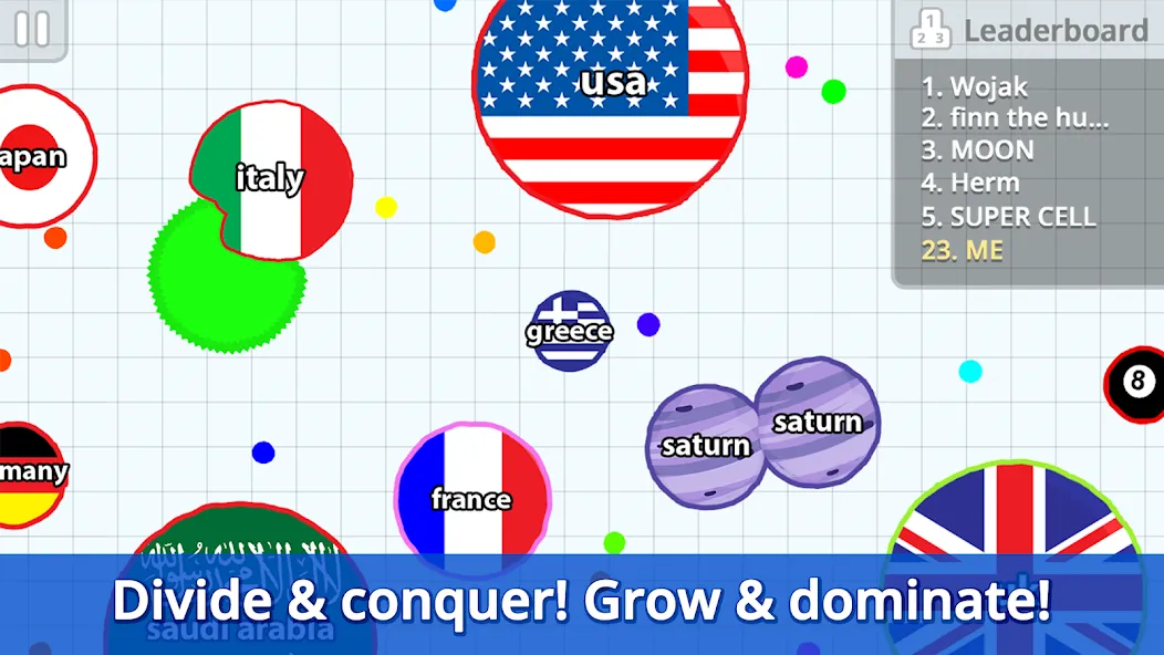 Agar.io  [МОД Много денег] Screenshot 2