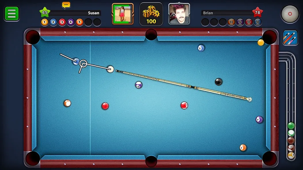 8 Ball Pool (Шаровый Бильярд)  [МОД Все открыто] Screenshot 1