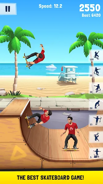 Flip Skater (Флип скейтер)  [МОД Бесконечные деньги] Screenshot 1