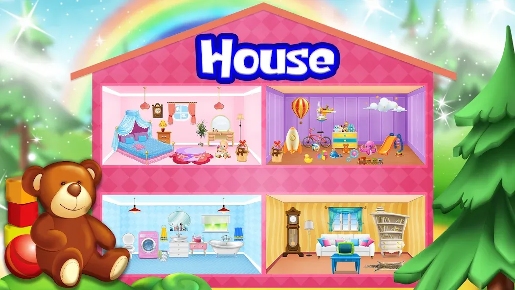 Girl Doll House Design & Clean  [МОД Unlimited Money] Screenshot 1