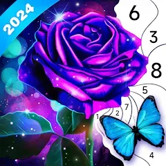 Взломанная Fancy Color - Paint By Number (Фэнси Колор)  [МОД Меню] - последняя версия apk на Андроид