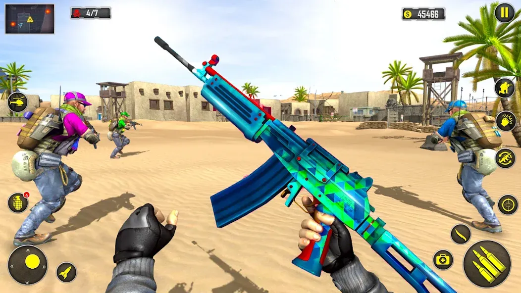 Fps Shooting Strike: Gun Games  [МОД Много монет] Screenshot 1