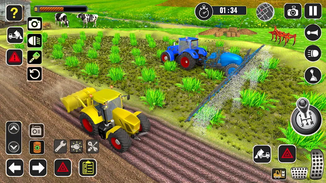 Tractor Farming Game Harvester  [МОД Menu] Screenshot 2