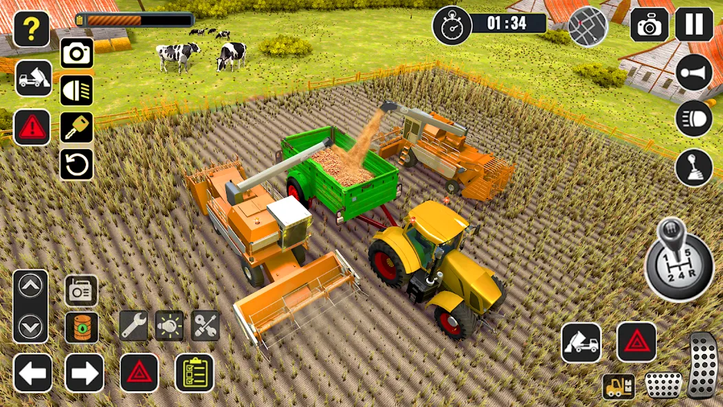 Tractor Farming Game Harvester  [МОД Menu] Screenshot 3