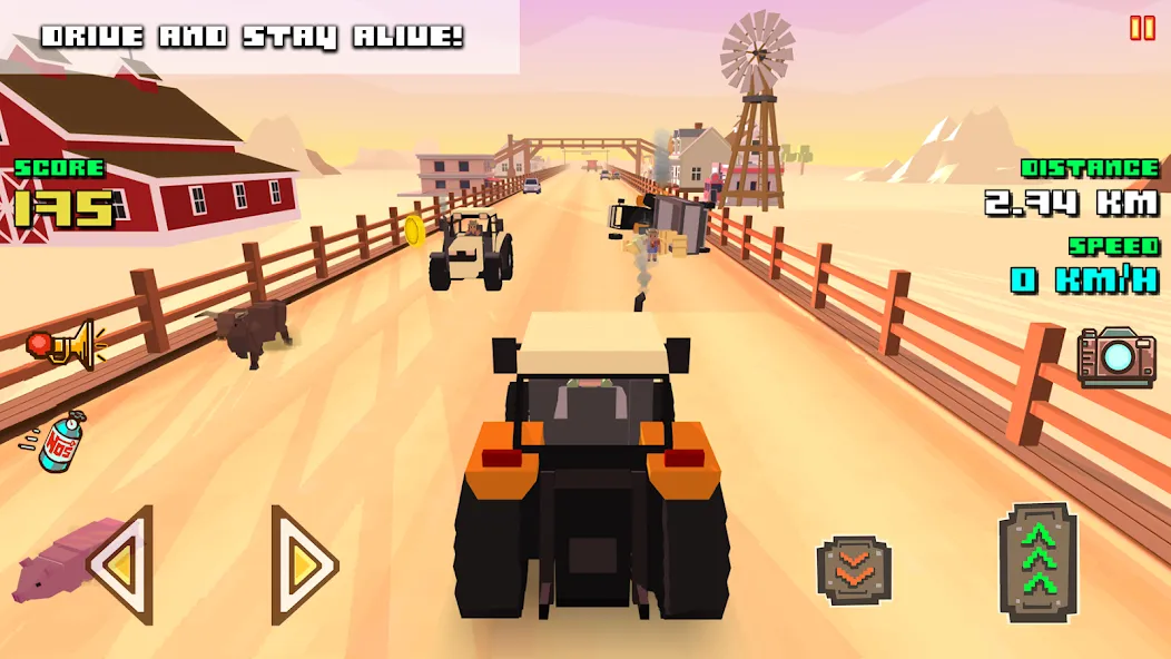 Blocky Farm Racing & Simulator  [МОД Menu] Screenshot 2