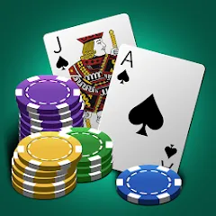 Скачать взломанную World Blackjack King  [МОД Mega Pack] - последняя версия apk на Андроид