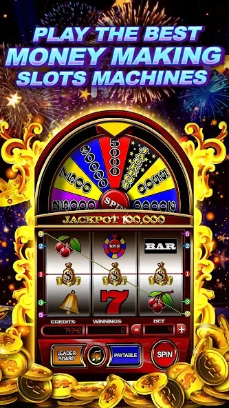 Money Wheel Slot Machine Game (Мани Вил Слот Машине Гейм)  [МОД Бесконечные деньги] Screenshot 1