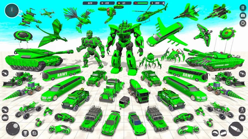 Tank Robot Game Army Games (армейский танк робот трансформационная игра)  [МОД Unlimited Money] Screenshot 1