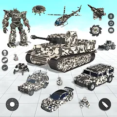 Скачать взломанную Tank Robot Game Army Games (армейский танк робот трансформационная игра)  [МОД Unlimited Money] - стабильная версия apk на Андроид