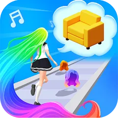 Скачать взломанную Dancing Hair (Дансинг Хэр)  [МОД Unlocked] - полная версия apk на Андроид