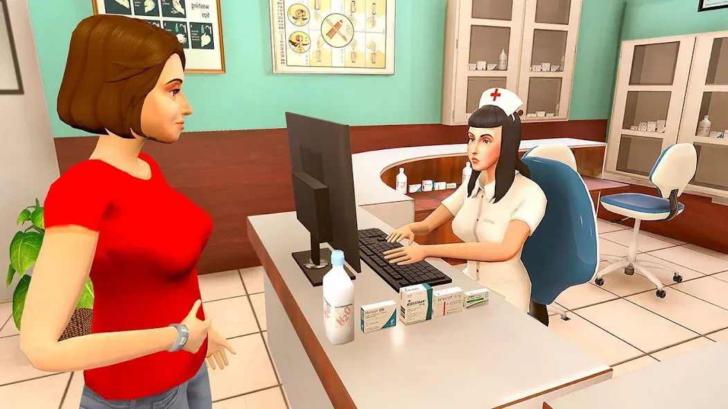 Virtual Pregnant Mom Baby Care (Виртуальная беременная мама Уход за младенцем)  [МОД Unlimited Money] Screenshot 1