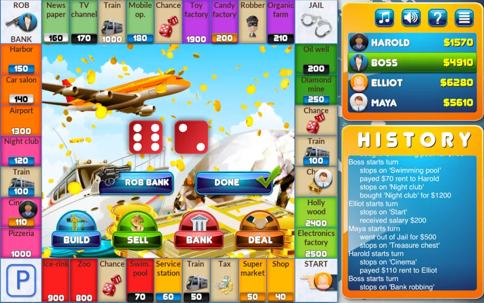 CrazyPoly - Business Dice Game (КрейзиПоли)  [МОД Mega Pack] Screenshot 1