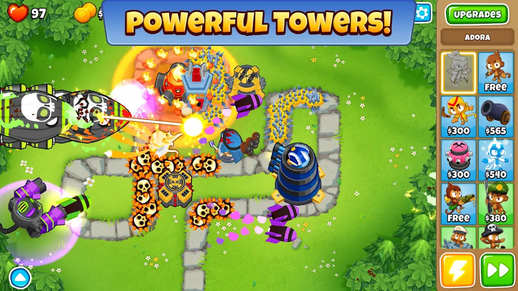 Bloons TD 6 (Блунс ТД 6)  [МОД Бесконечные деньги] Screenshot 2