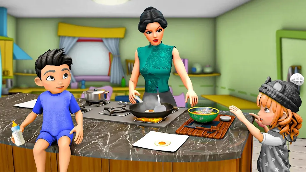 Virtual Mother Simulator 3D (Виртуальные игры богатой материальной жизни)  [МОД Много монет] Screenshot 4