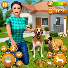 Скачать взломанную Pet Dog Family Adventure Games  [МОД Много денег] - полная версия apk на Андроид