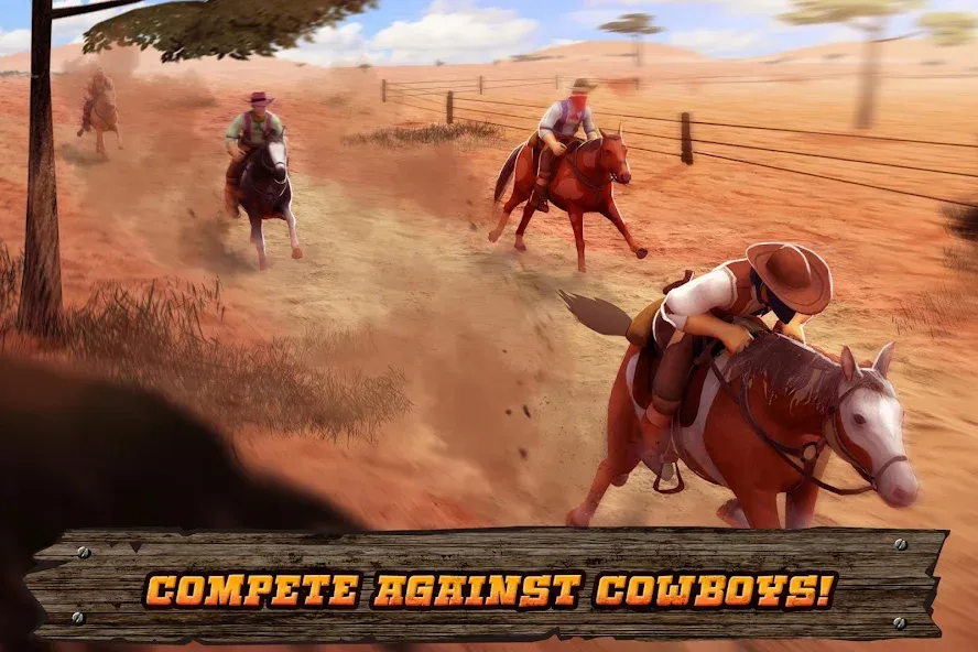 Cowboys Horse Racing Derby  [МОД Все открыто] Screenshot 3