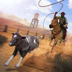 Скачать взломанную Cowboys Horse Racing Derby  [МОД Все открыто] - стабильная версия apk на Андроид