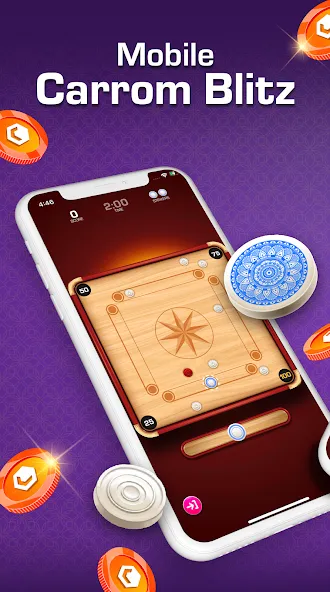 Carrom Blitz: Win Rewards (Карром Блиц)  [МОД Меню] Screenshot 1