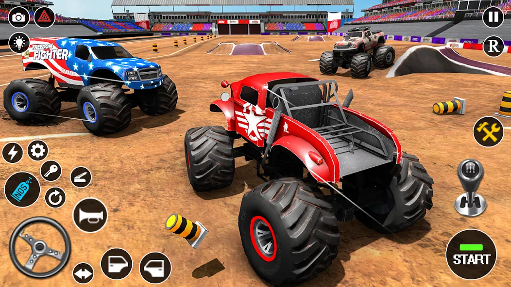 Fearless US Monster Truck Game (Фирлесс ЮЭС Монстер Трак Гейм)  [МОД Все открыто] Screenshot 5