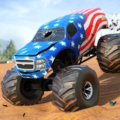 Взломанная Fearless US Monster Truck Game (Фирлесс ЮЭС Монстер Трак Гейм)  [МОД Все открыто] - стабильная версия apk на Андроид