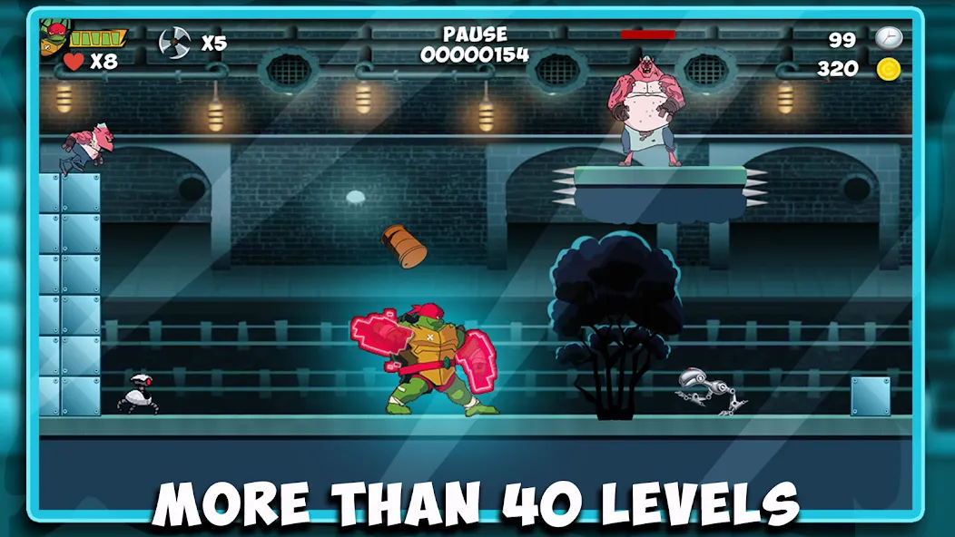 The turtle adventur ninja hero  [МОД Бесконечные монеты] Screenshot 3