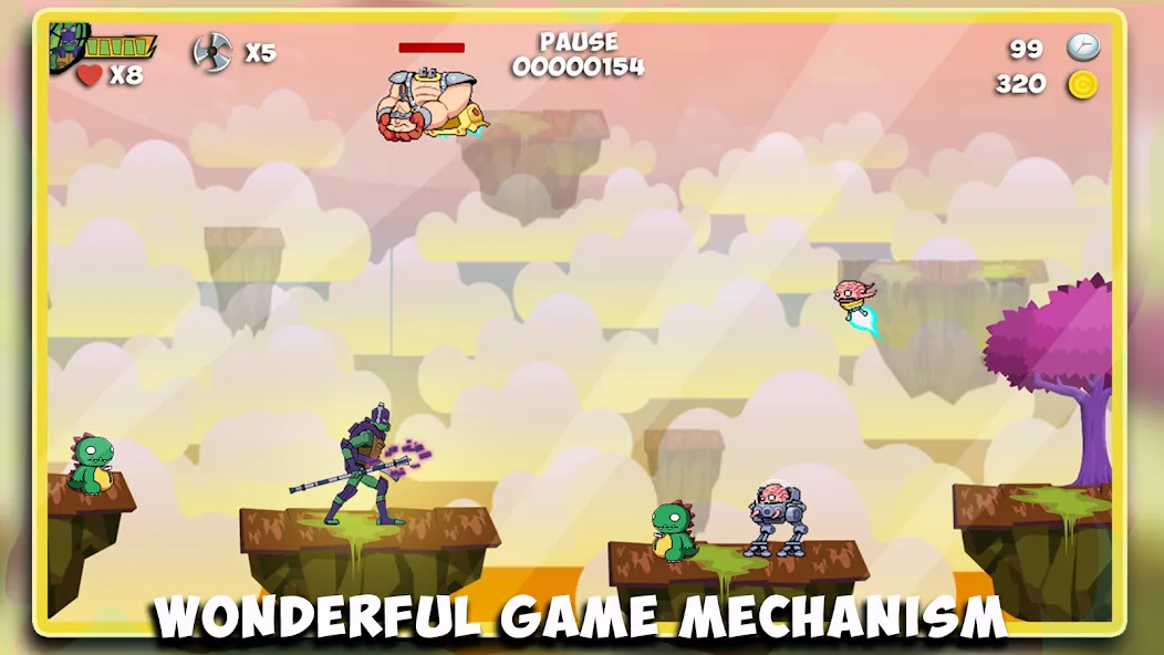 The turtle adventur ninja hero  [МОД Бесконечные монеты] Screenshot 4