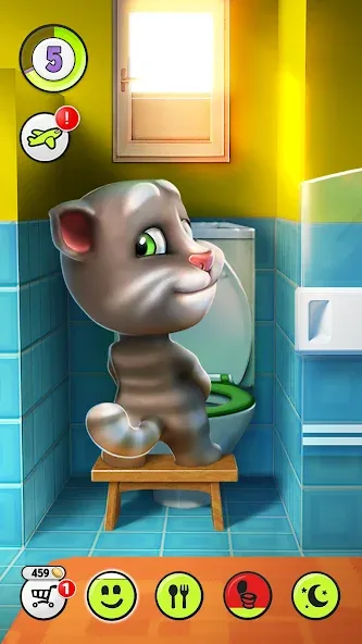 My Talking Tom  [МОД Бесконечные монеты] Screenshot 2