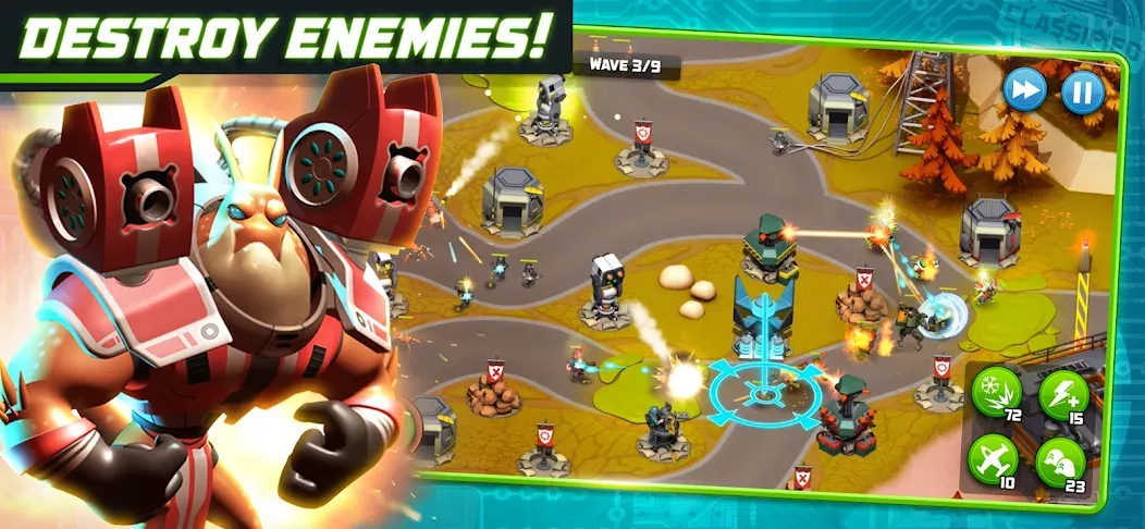 Alien Creeps - Tower Defense (Эйлиен Крипс ТД)  [МОД Menu] Screenshot 2