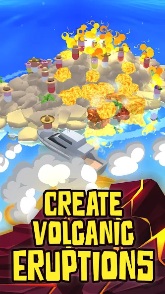 Volcano Island - Sim Game (Вулканический остров)  [МОД Много денег] Screenshot 1