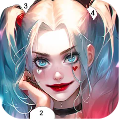 Взломанная Clown Color, Paint by number  [МОД Unlocked] - полная версия apk на Андроид