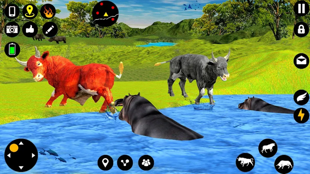 Angry Bull Attack Fight Games (Ангри Булл Атак Файт Геймс)  [МОД Много монет] Screenshot 4