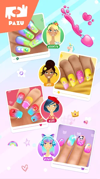 Girls Nail Salon - Kids Games  [МОД Бесконечные деньги] Screenshot 5