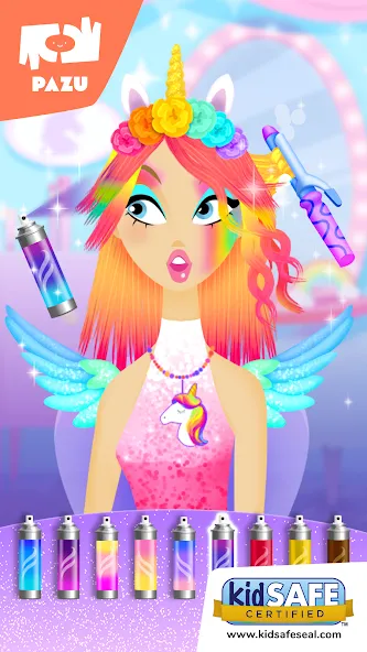 Girls Hair Salon Unicorn  [МОД Бесконечные монеты] Screenshot 1