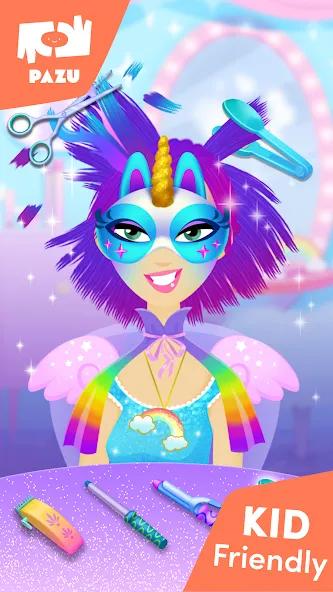 Girls Hair Salon Unicorn  [МОД Бесконечные монеты] Screenshot 3