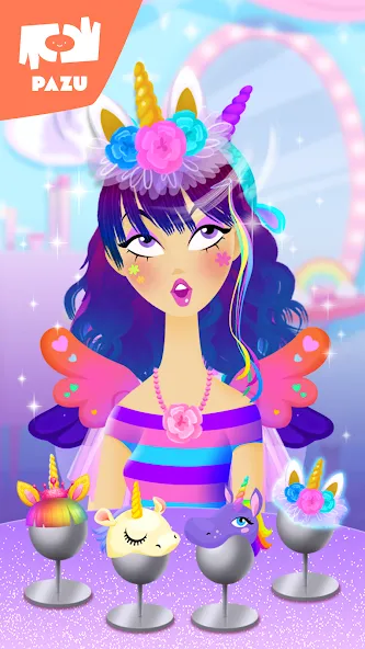 Girls Hair Salon Unicorn  [МОД Бесконечные монеты] Screenshot 5