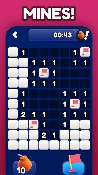 Minesweeper Bomb Mines Game (Майнсвипер разблокирует уровни Марка)  [МОД Unlimited Money] Screenshot 1