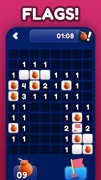 Minesweeper Bomb Mines Game (Майнсвипер разблокирует уровни Марка)  [МОД Unlimited Money] Screenshot 4