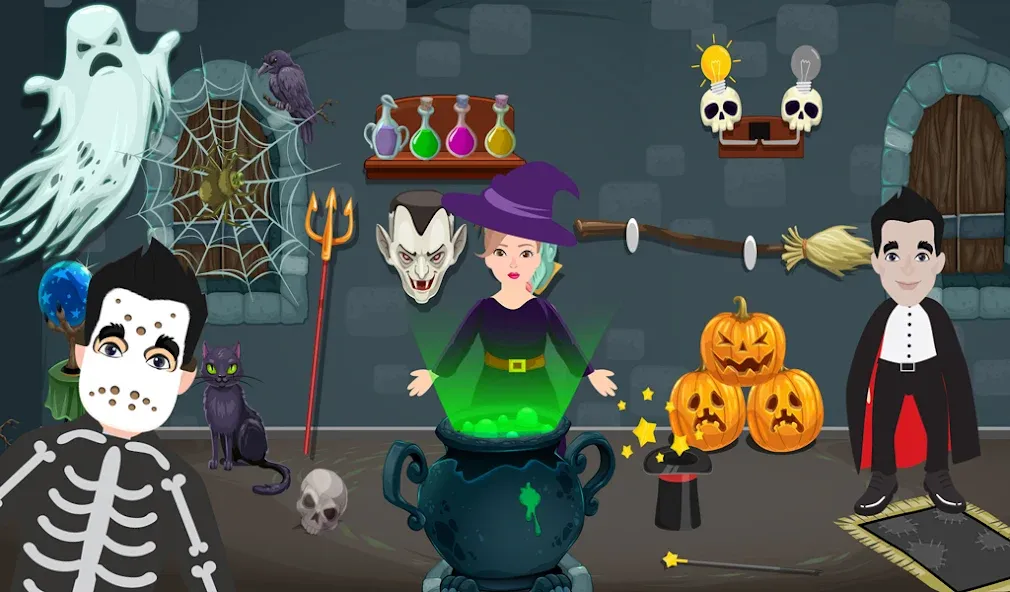 Pretend Play Halloween Party (Претендуй на Хэллоуинскую вечеринку)  [МОД Все открыто] Screenshot 5