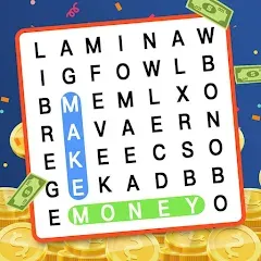 Взломанная Make Money: Word Search (Мейк Мани)  [МОД Mega Pack] - стабильная версия apk на Андроид