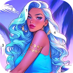 Скачать взломанную Paint Color: Color by number  [МОД Unlimited Money] - последняя версия apk на Андроид