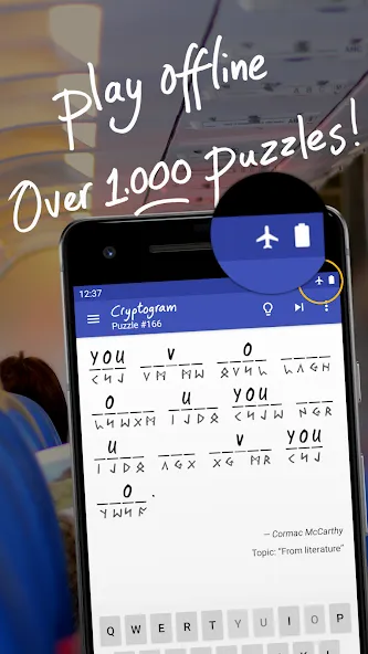 Cryptogram - puzzle quotes (Скрытограмма)  [МОД Меню] Screenshot 3