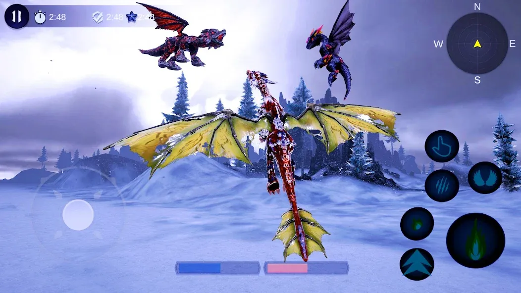 Magical Dragon Flight Games 3D  [МОД Много монет] Screenshot 3