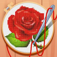 Скачать взломанную Cross-Stitch: Coloring Book (Кросс)  [МОД Unlimited Money] - стабильная версия apk на Андроид